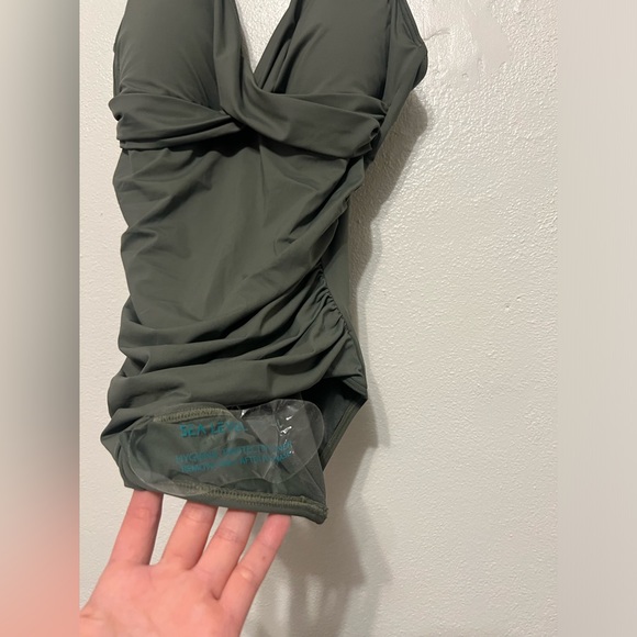 NWT Sea Level Cross Front One-Piece Swimsuit MSRP $115 - Picture 7 of 8